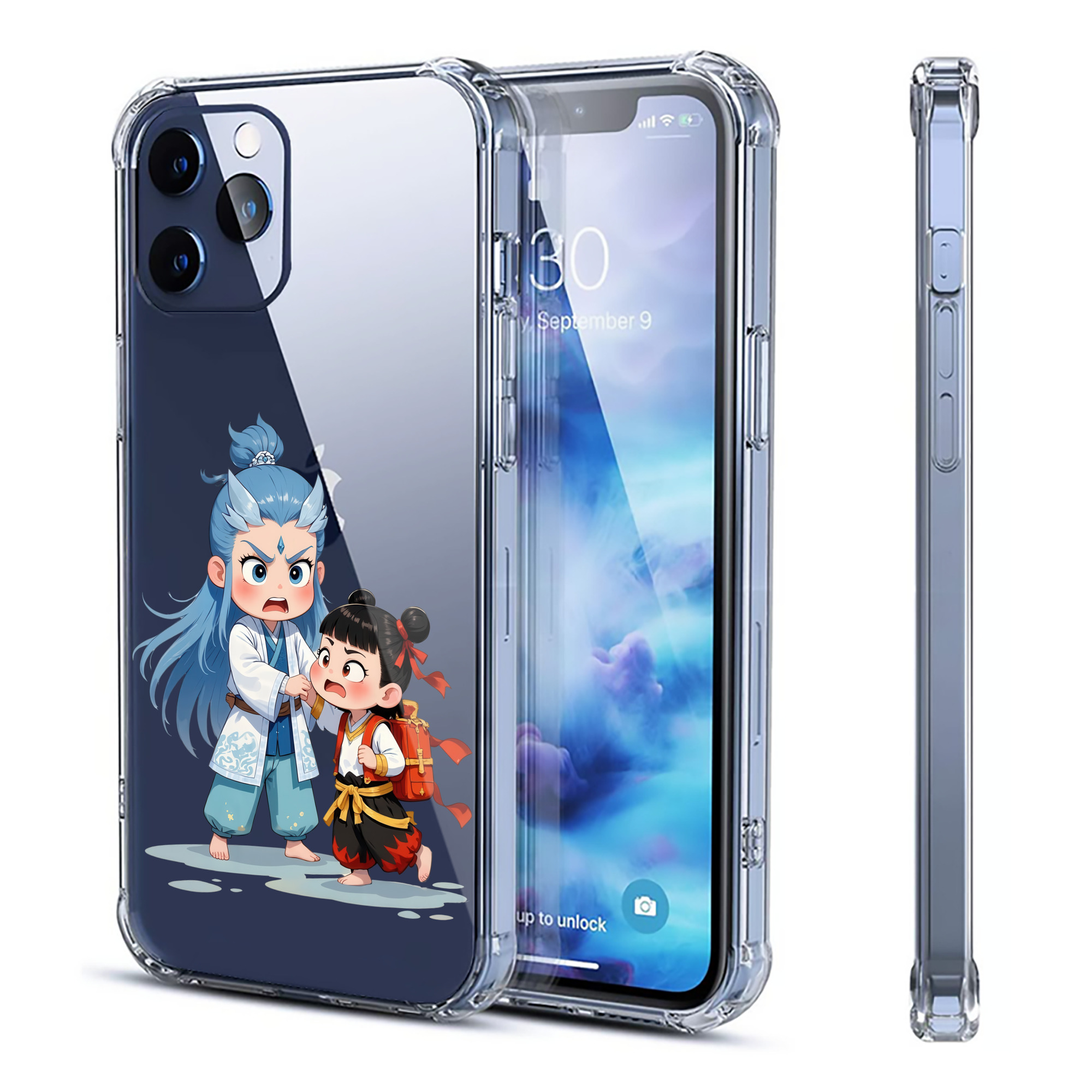 （画像用） Ne Zha 2 ナタ 魔童の大暴れ 【iPhone 12シリーズ対応】透明スマホケース（クリアソフトケース）